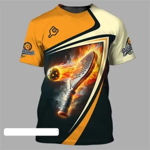 Pickleball T-shirt Team Sports For Men Clothing O Neck Short Sleeve T Shirts Cool Fashion Pattern Design Trend Outdoor Tee Top